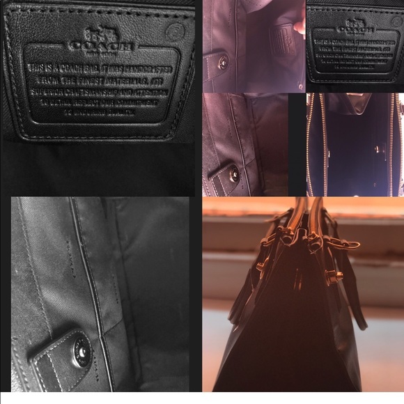 Coach Black Leather Satchel Shoulder Bag & Wallet - Picture 7 of 8